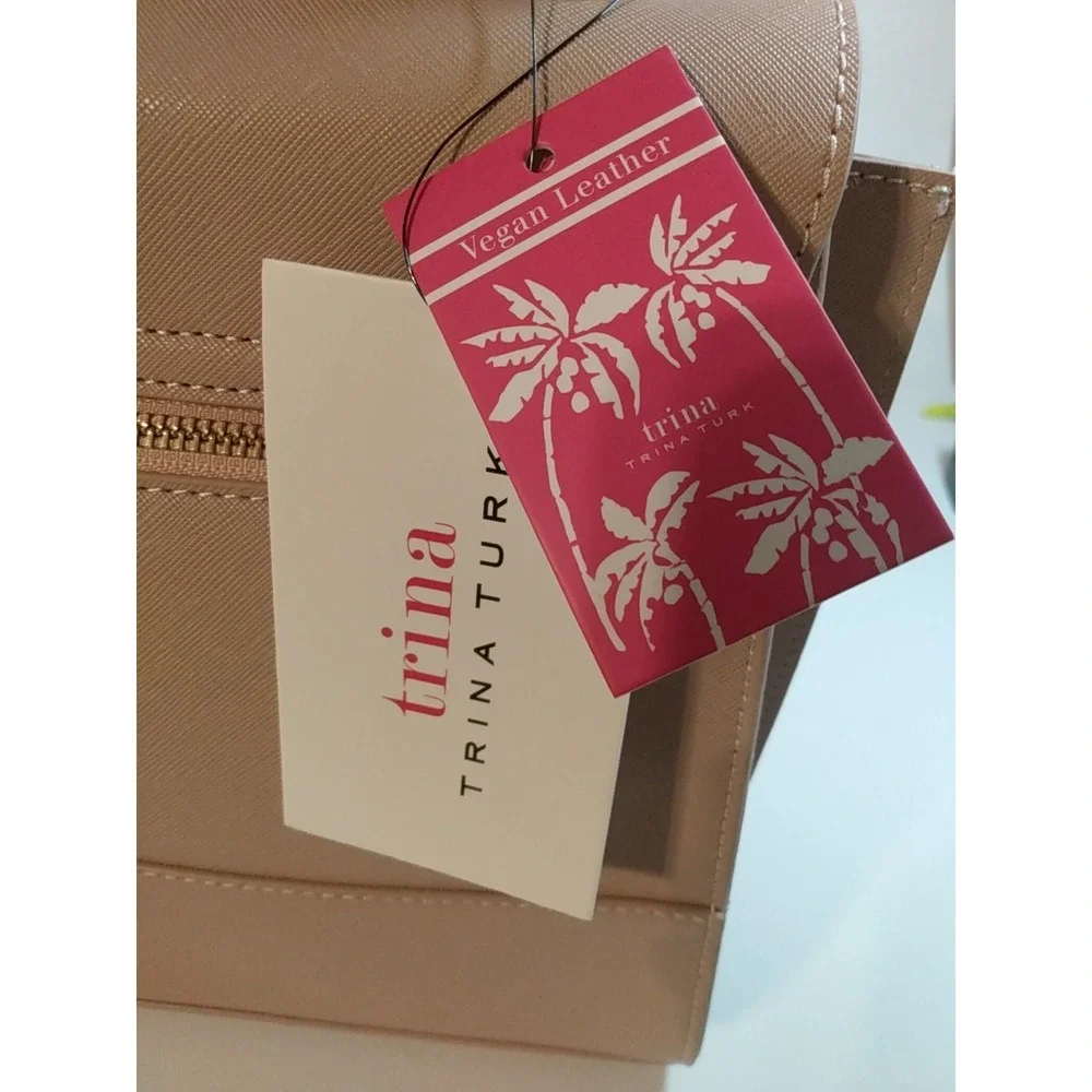 NWT Trina Turk Medium Blush Pink Satchel Purse Detach Strap MSRP 148.00